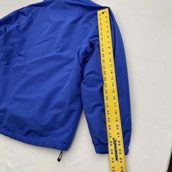 Lands End Jacket Boys Large 14-16 Blue Hooded Fleece Lined Nylon Winter Coat - Picture 12 of 13